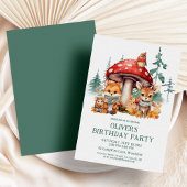 Herfst Woodland Forest Dieren 1e verjaardag Kaart