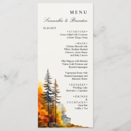 Herfst Woodland, Herfst Bos Trouwdiner Menu