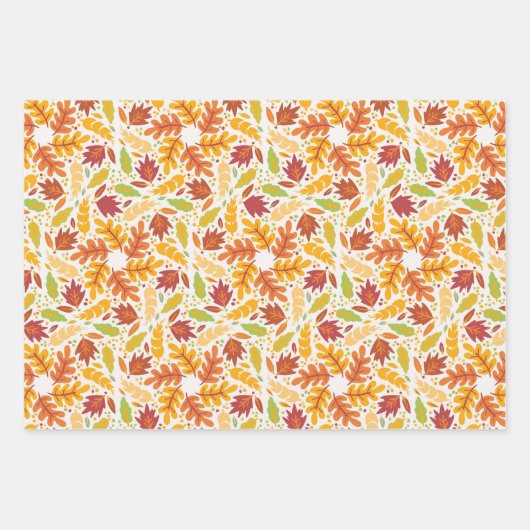 Herfst Woodland herfstbladeren Inpakpapier Vel (Voorkant 3)
