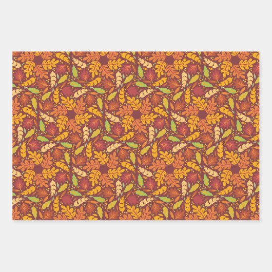 Herfst Woodland herfstbladeren Inpakpapier Vel (Voorkant)