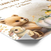 Herfst Woodland Little Pumpkin Baby shower boek Poster (Hoek)