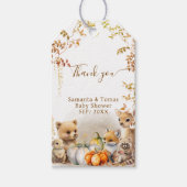 Herfst Woodland Little Pumpkin Baby shower Cadeaulabel (Voorkant)