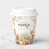 Herfst Woodland Little Pumpkin Baby shower Papieren Bekers (Voorkant)