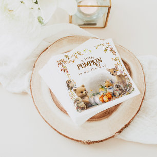 Herfst Woodland Little Pumpkin Baby shower Servet