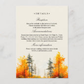 Herfst Woodland, Pijnbomen trouwgegevens Informatiekaartje (Voorkant)