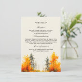 Herfst Woodland, Pijnbomen trouwgegevens Informatiekaartje (Staand voorkant)