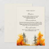 Herfst Woodland, Pijnbomen trouwgegevens Informatiekaartje (Voorkant / Achterkant)