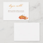 Herfst Woodland pompoenen & bladeren Display Douch Informatiekaartje (Voorkant / Achterkant)