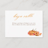 Herfst Woodland pompoenen & bladeren Display Douch Informatiekaartje (Voorkant)