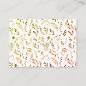 Herfst Woodland Pumpkin Baby shower spel Informatiekaartje (Achterkant)