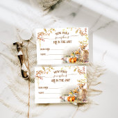 Herfst Woodland Pumpkin Baby shower spel Informatiekaartje