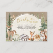 Herfst Woodland Pumpkin Boeken voor baby Card Informatiekaartje (Voorkant)