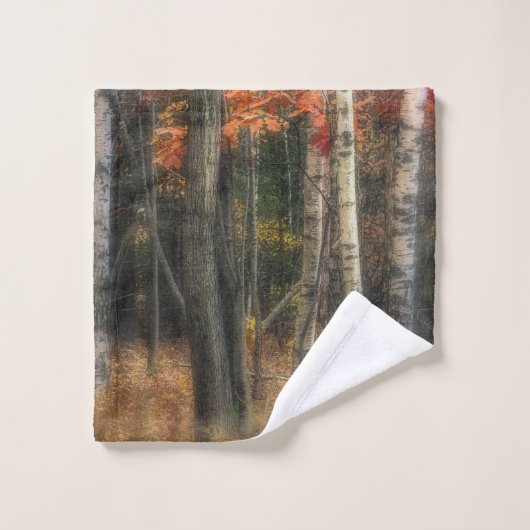 Herfst Woodsy Badkamer Handdoek Set (Wasdoekje)