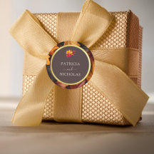 Herfst Woody Brown & Elegant Golden lijst Wedding