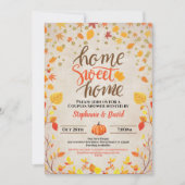 Herfst woonpartij naherfstpompoen vintage kaart (Voorkant)