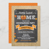 Herfst woonpartij roestvrij herfstpompoen kaart (Voorkant / Achterkant)