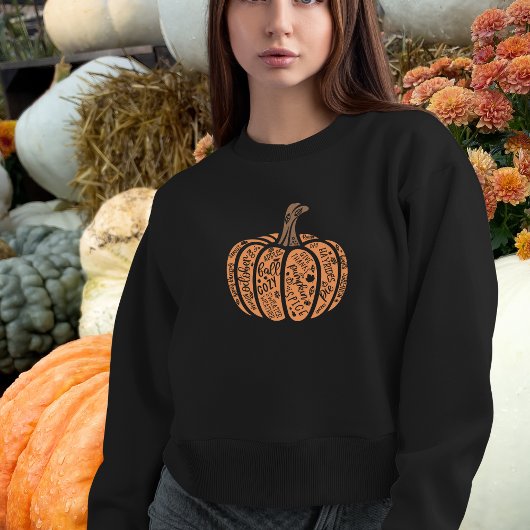Herfst Woorden Pompoen Sweatshirt
