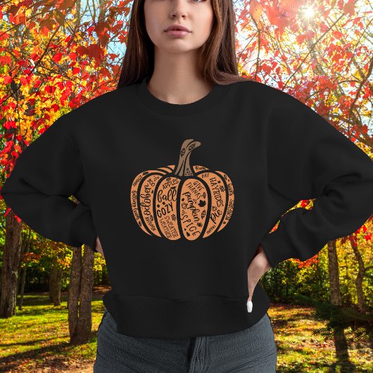 Herfst Woorden Pompoen Sweatshirt