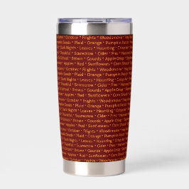 Herfst Woorden Thermische Tumbler  Geïsoleerde Drinkbeker