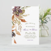 Herfst wordt geolieerd en Succulent | PAARSE WATER Kaart (Staand voorkant)