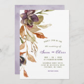 Herfst wordt geolieerd en Succulent | PAARSE WATER Kaart (Voorkant / Achterkant)