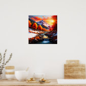 Herfst wordt winter poster (Keuken)