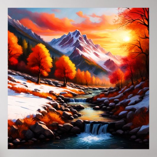 Herfst wordt winter poster (Voorkant)