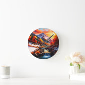 Herfst wordt winter ronde klok (Huis)