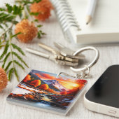 Herfst wordt winter sleutelhanger (Voorkant Rechts)