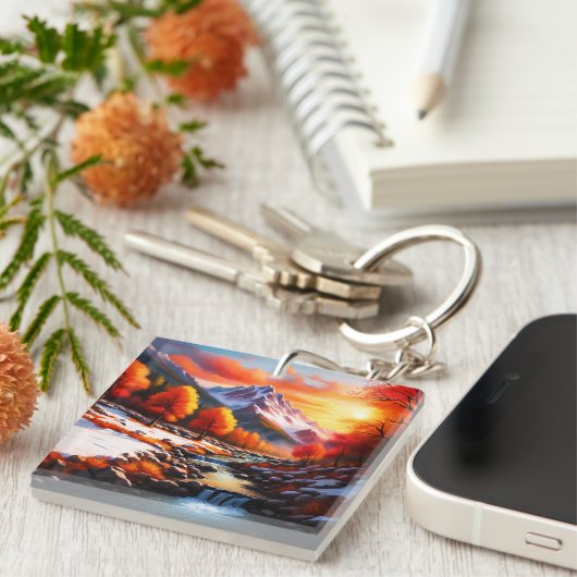 Herfst wordt winter sleutelhanger (Voorkant Rechts)