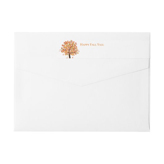 Herfst wrap around mailing label (Achterkant)