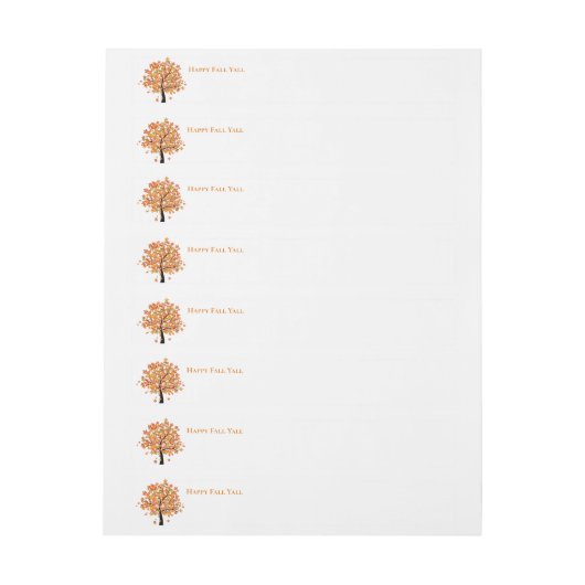 Herfst wrap around mailing label (Vel)