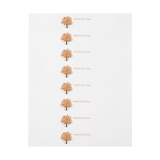 Herfst wrap around mailing label adreslabel wikkel (Vel)