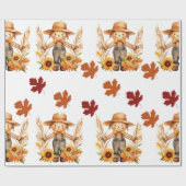 Herfst Wrapping Papier, Herfst vogelverschrikker e Cadeaupapier (Vlak)