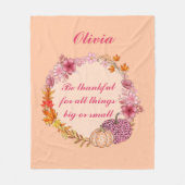 Herfst Wreated Quote Fleece Blanket Deken (Voorkant)
