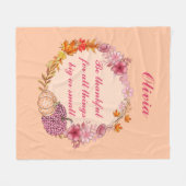 Herfst Wreated Quote Fleece Blanket Deken (Voorkant (Horizontaal))