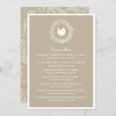 Herfst Wreater Thanksgiving Dinner Menu Card (Voorkant / Achterkant)