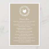 Herfst Wreater Thanksgiving Dinner Menu Card (Voorkant)