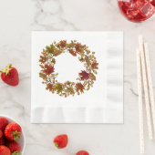Herfst Wreath Cocktail Paper Napkin Servet (Insitu)