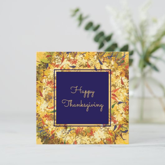 Herfst Wreath Feestdagenkaart (Staand voorkant)