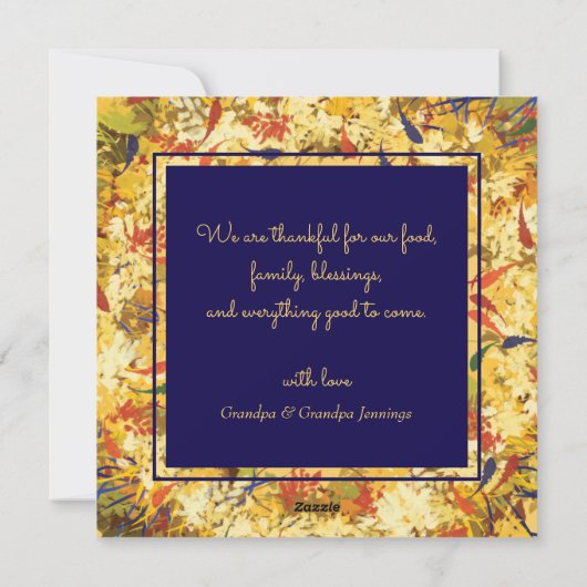 Herfst Wreath Feestdagenkaart (Achterkant)