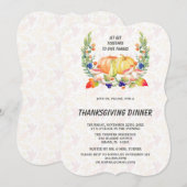 Herfst Wreath Pumpkins Thanksgiving Dinner Kaart (Voorkant / Achterkant)