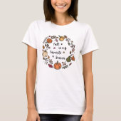Herfst Wreath Quote - Herfst is mijn favoriete sei T-shirt (Voorkant)