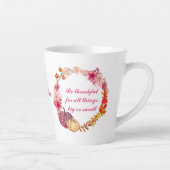 Herfst Wreath Quote Latte Mok (Rechts)