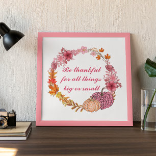 Herfst Wreath Quote Poster