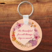 Herfst Wreath Quote Sleutelhanger (Voorkant)