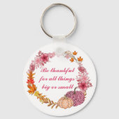 Herfst Wreath Quote Sleutelhanger (Voorkant)