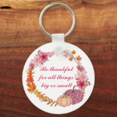 Herfst Wreath Quote Sleutelhanger (Voorkant)