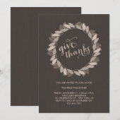 Herfst Wreath | Thanksgiving binnenuitnodiging Kaart (Voorkant / Achterkant)