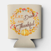 Herfst Wreath Thanksgiving Blikjeskoeler (Achterkant)